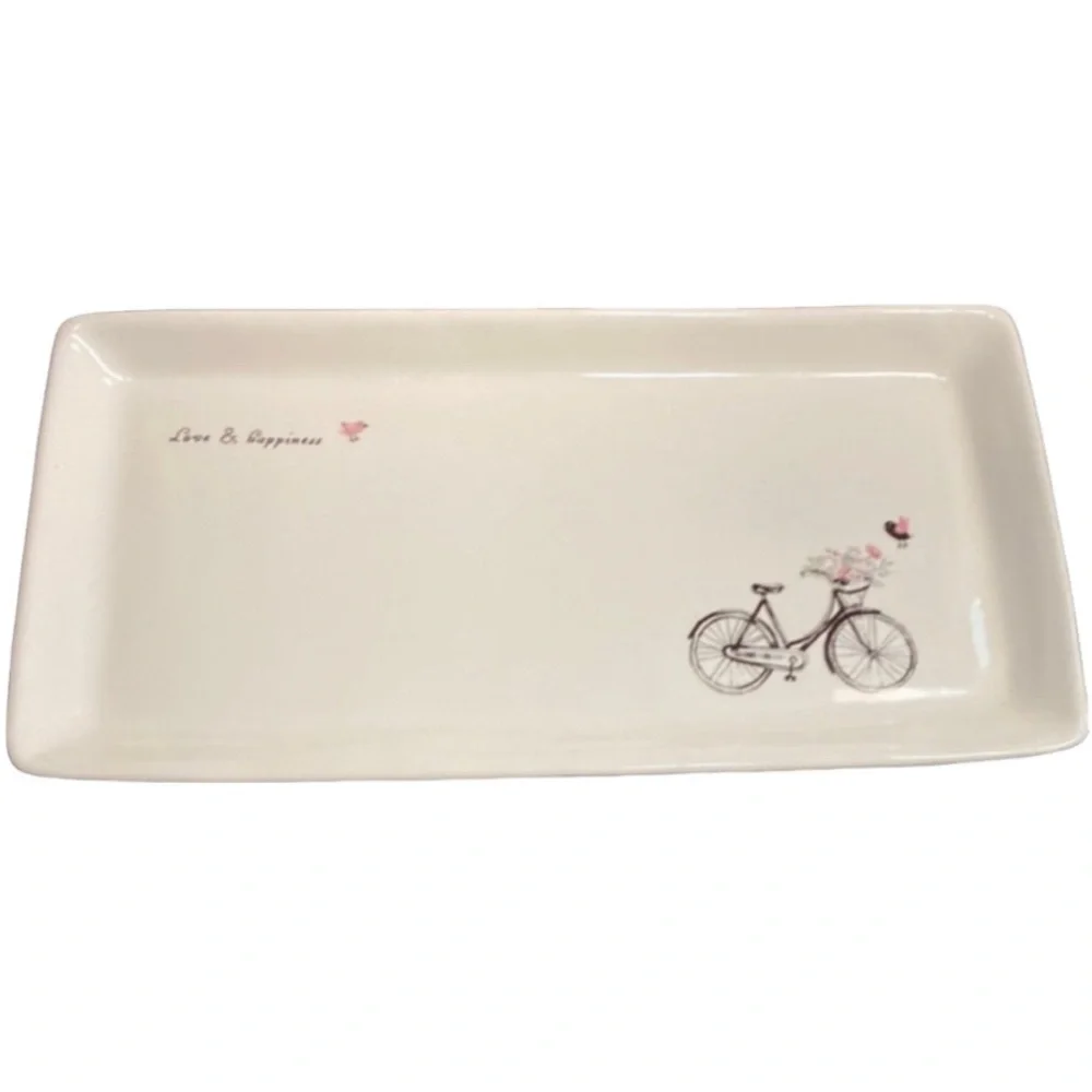 Magenta serving platter. Love & Happiness. Super cute!